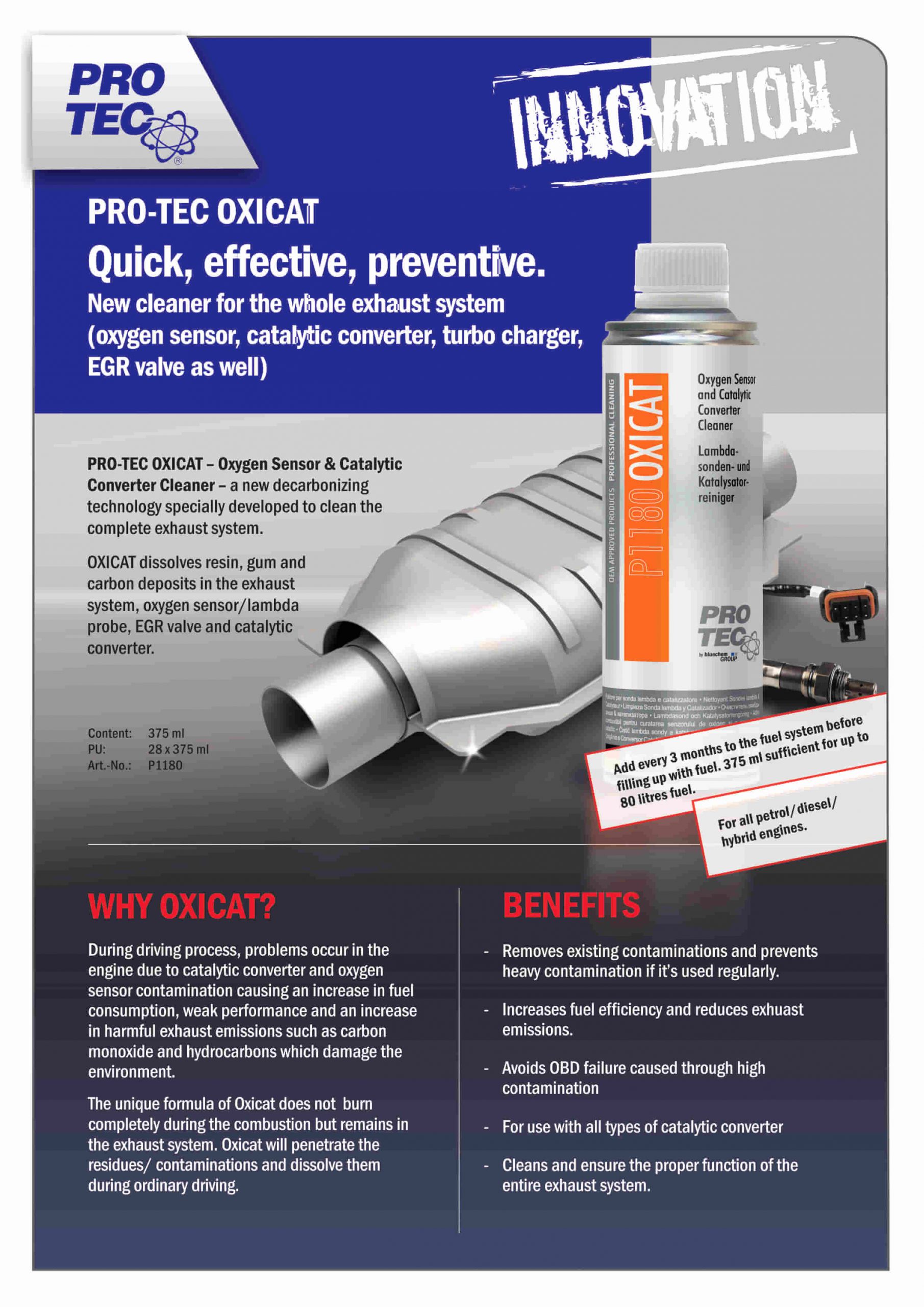 OXICAT Oxygen Sensor & Catalytic Converter Cleaner - bluechemGROUP